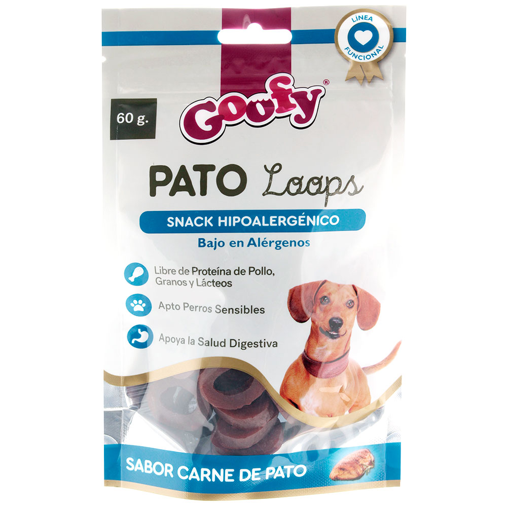 Snack Hipoalergénico<br> Pato Loops Goofy para Perros